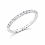American Diamond Silver Band Ring - ZILVARA